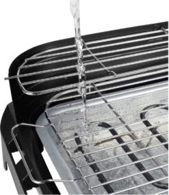 Princess 112250 Elektrische BBQ Met Zijplanken - BBQ - 40x25cm - Met En Zonder Statief Te Gebruiken - Met Zijplankjes - Ook Te Gebruiken Als Tafelgrill - 2200W -Barbecues Winkel 1037x1200