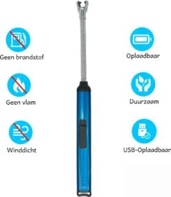 Elektrische Aansteker – USB Oplaadbaar - Blauw – Fornuis – BBQ – Openhaard – Lange Flexibele Aansteker -Barbecues Winkel 1042x1200 1