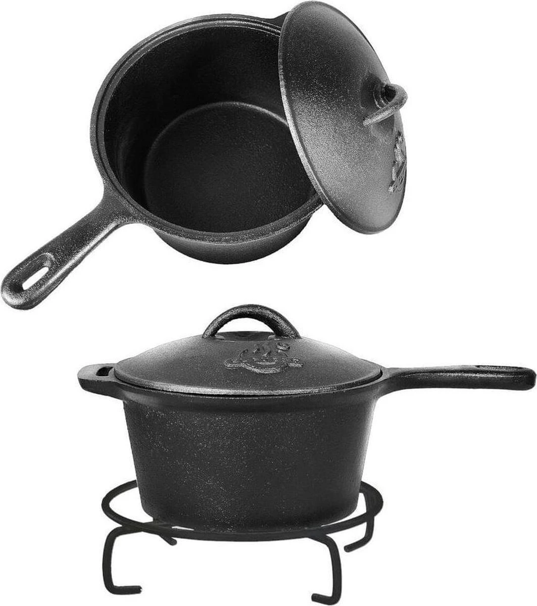 EL Fuego Dutch Oven Set Gietijzer 7-delig 7 EL Fuego Dutch Oven Set Gietijzer 7-delig - Afbeelding 5