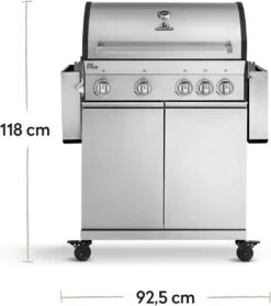 Burnhard Gas BBQ Big FRED Deluxe - 4 Branders - Incl. Keramische Infraroodbrander & Afdekhoes - Deluxe -Barbecues Winkel 1063x1200 6
