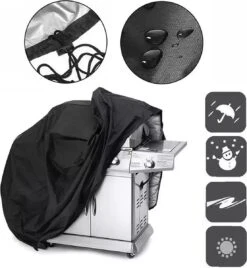 TammaT - BBQ Hoes - Waterdichte Beschermhoes - UV Bescherming - Maat L 170 X 61 X 117 Cm - Met Trekkoord -Barbecues Winkel 1107x1200