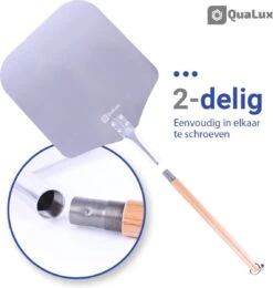 Qualux Pizzaschep Tweedelig – Pizzaschep Voor BBQ – Ophangbaar – Hout/rvs -Barbecues Winkel 1139x1200