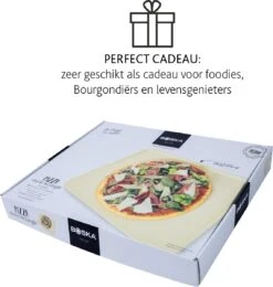 Boska Pizzasteen Deluxe Rechthoek - Voor De Oven - Knapperige Pizza's - 40x32 Cm - BBQ Accessoires -Barbecues Winkel 1142x1200