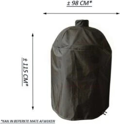 Merkloos Kamado BBQ Large Beschermhoes Cover Tot 25" Inch - Hoes Zwart Groot - O.a. Big Green Egg, Grill Guru, Kamado Joe Classic, Patton, The Bastard, Takumi, Tarrington House -Barbecues Winkel 1155x1200 1