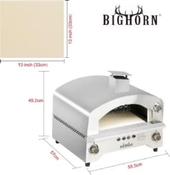 Bighorn Outdoor Edelstaal Gas Pizza Oven - Draagbare Gas Barbecue - Edelstaal -Model SRGG20001 -Barbecues Winkel 1169x1200 5