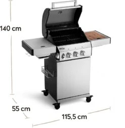 Burnhard Gas BBQ FRED JR. Deluxe - 2 Branders - Incl. Keramische Infraroodbrander & Afdekhoes - Deluxe 38 Burnhard Gas BBQ FRED JR. Deluxe - 2 Branders - Incl. Keramische Infraroodbrander & Afdekhoes - Deluxe -Barbecues Winkel 1170x1200 1