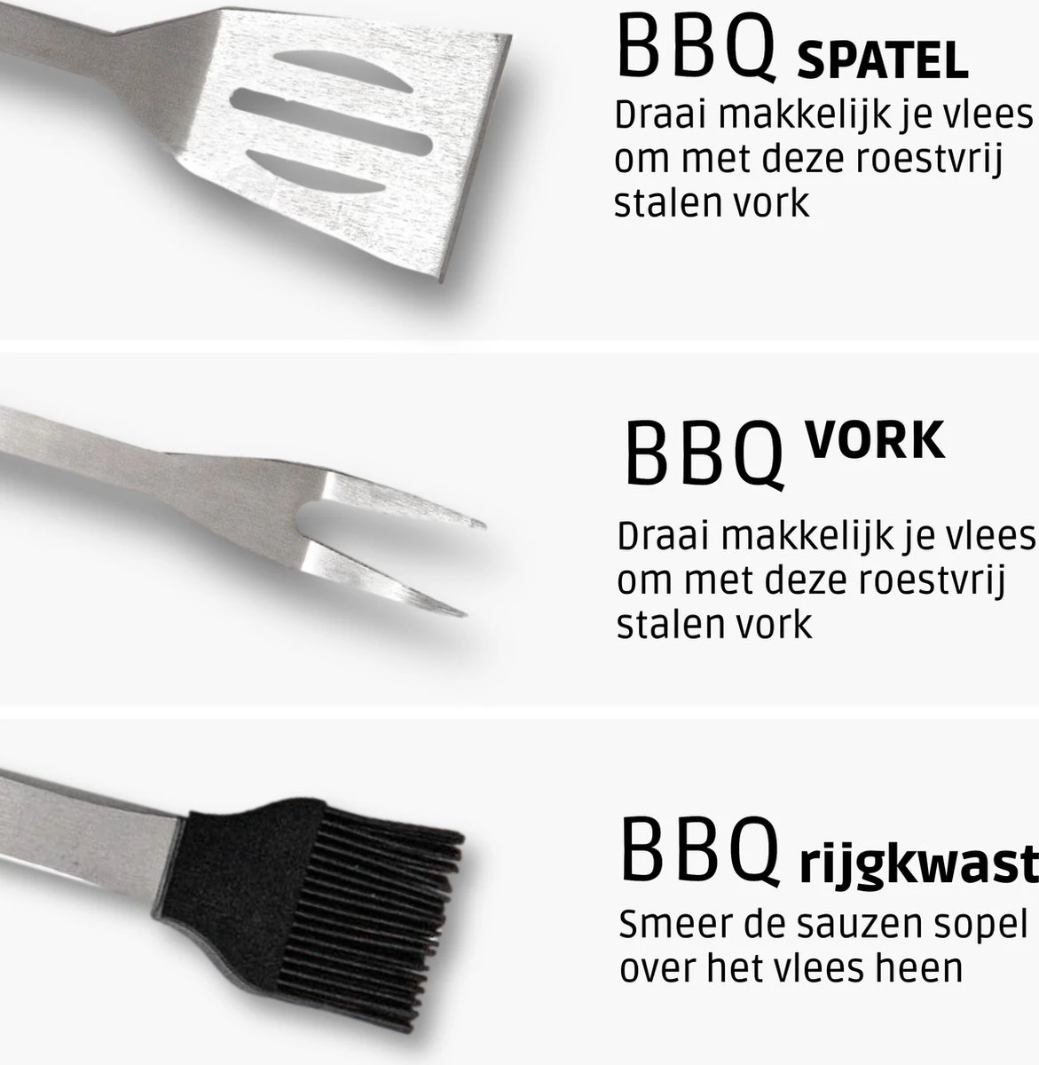 Bbq Accesoires – Bbq Gereedschap – Bbq Set – 22 Delig – RVS 6 Bbq Accesoires – Bbq Gereedschap – Bbq Set – 22 Delig – RVS - Afbeelding 4