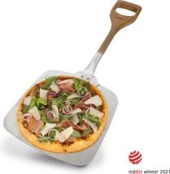 Boska Pizzaschep Barbecue - Kort Handvat - Stabiel - Aluminium - Eikenhout - BBQ Accessoires -Barbecues Winkel 1177x1200