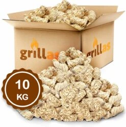 Aanmaakkrullen Voor BBQ Of Kachel | 10kg ECO FSC Gecertificeerd Aanmaakhout Barbecue - Biologisch En Duurzaam Aanmaakwokkels - Houtwol Wokkels - Barbeque Aansteker - Aanmaakblokjes - Accessoires - Ongeveer 800krullen -Barbecues Winkel 1195x1200 1