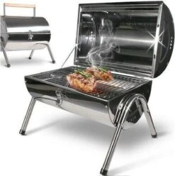 BBQ Collection Houtskoolbarbecue - Cilinder - Chroom -Barbecues Winkel 1197x1200 4