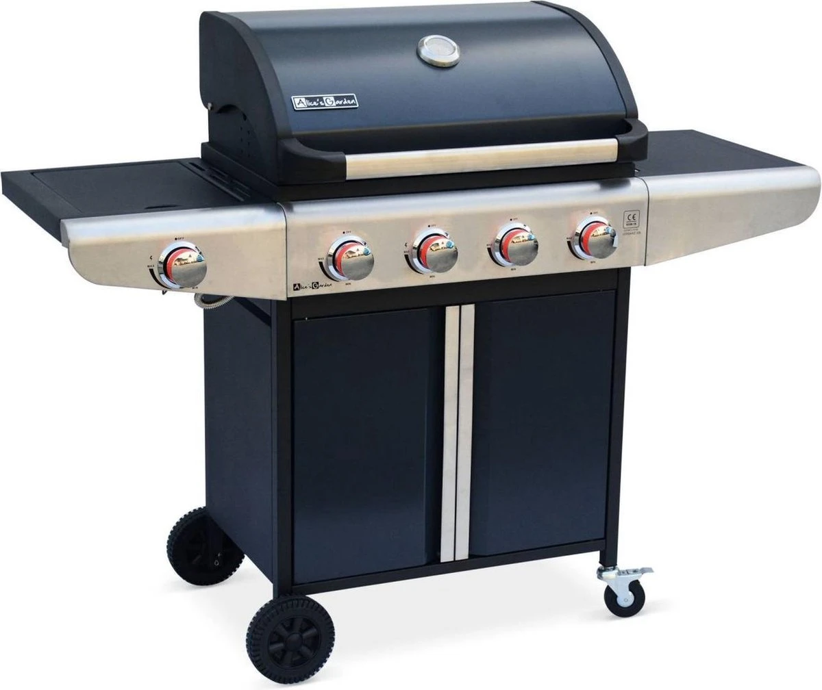 Alice's Garden Gas BBQ Bazin 4 - 5 Branders - Antraciet - Grilloppervlak 64,6x39,3cm 3 Alice's Garden Gas BBQ Bazin 4 - 5 Branders - Antraciet - Grilloppervlak 64,6x39,3cm