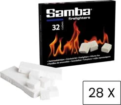 Samba Aanmaakblokjes Wit - Kerosine - 896 Stuks - Omdoos -Barbecues Winkel 1200x1038