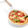 Nowad Pizzaschep RVS Rond Voor BBQ En Oven - 30,5 Cm - Pizzaspatel - Taartschep - Houten Handvat - Ophangbaar - Rond - Vaatwasbestendig - Keukenaccessoires -Barbecues Winkel 1200x1041