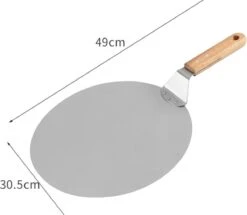 Luxe Pizzaschep Voor Verse Pizza - Extra Groot - RVS 30CM - Grote Pizza Schep Voor Oven Of BBQ Barbecue - Hout Handvat - Pizzaspatel Voor Zelfgemaakte Ovenpizza -Barbecues Winkel 1200x1044