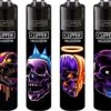 Clipper Classic Large "Skulls #21" Aanstekers (4 Stuks) -Barbecues Winkel 1200x1053 1