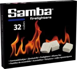 Samba Aanmaakblokjes Wit - Kerosine - 896 Stuks - Omdoos -Barbecues Winkel 1200x1073
