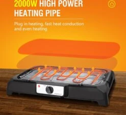 Aigostar Lava 30LDQ - Elektrische Grill - BBQ - Tafel Barbecue - Grilloppervlakte 41 X 24 Cm - 2000 Watt -Barbecues Winkel 1200x1087 2