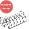 PROKING Sparerib Barbecue Rek – BBQ Accessoires – Inclusief Sparerib Recept – Anti-aanbak Lag – 35 X 19.5 X 11.5 CM -Barbecues Winkel 1200x1138 2