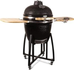 Patton - Kamado 21" - Premium Black - Keramische Barbecue - Incl. Bluetooth Kerntemperatuurmeter - LED Verlichting - Large - Compleet - Zwart -Barbecues Winkel 1200x1139