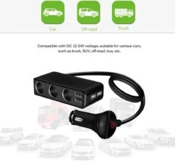 WiseGoods - Premium Auto Sigarettenaansteker Splitter - 4 Poorten USB - Autolader USB - Autolader Splitter - 12V Splitter -Barbecues Winkel 1200x1158