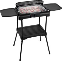 Princess 112250 Elektrische BBQ Met Zijplanken - BBQ - 40x25cm - Met En Zonder Statief Te Gebruiken - Met Zijplankjes - Ook Te Gebruiken Als Tafelgrill - 2200W -Barbecues Winkel 1200x1164 3