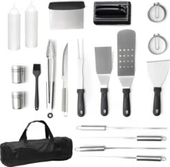 BBQ Gereedschapset - Opbergtas - BBQ Accessoires - BBQ Tang - BBQ Set - BBQ Borstel - BBQ Gereedschap - Roestvrij Staal 17 BBQ Gereedschapset - Opbergtas - BBQ Accessoires - BBQ Tang - BBQ Set - BBQ Borstel - BBQ Gereedschap - Roestvrij Staal -Barbecues Winkel 1200x1177 1