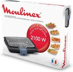 Moulinex BG134812 Barbecue Tafelblad Electrisch 2100W Zwart, Blauw, Zilver Barbecue -Barbecues Winkel 1200x1194