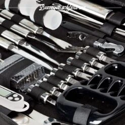 Mountain Jack® 40-Delige Luxe BBQ Grill Accessoires Set In Roestvrij Staal – Barbecue Gereedschap – Tangenset, Vlees Thermometer, Vleestang, Borstel, Spiezen, Vleesmes, Vleesvork 20 Mountain Jack® 40-Delige Luxe BBQ Grill Accessoires Set In Roestvrij Staal – Barbecue Gereedschap – Tangenset, Vlees Thermometer, Vleestang, Borstel, Spiezen, Vleesmes, Vleesvork -Barbecues Winkel 1200x1199 2