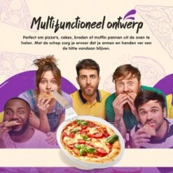 Nowad Pizzaschep RVS Rond Voor BBQ En Oven - 30,5 Cm - Pizzaspatel - Taartschep - Houten Handvat - Ophangbaar - Rond - Vaatwasbestendig - Keukenaccessoires -Barbecues Winkel 1200x1200 103