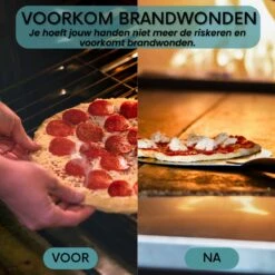 Nowad Pizzaschep RVS Rond Voor BBQ En Oven - 30,5 Cm - Pizzaspatel - Taartschep - Houten Handvat - Ophangbaar - Rond - Vaatwasbestendig - Keukenaccessoires -Barbecues Winkel 1200x1200 105