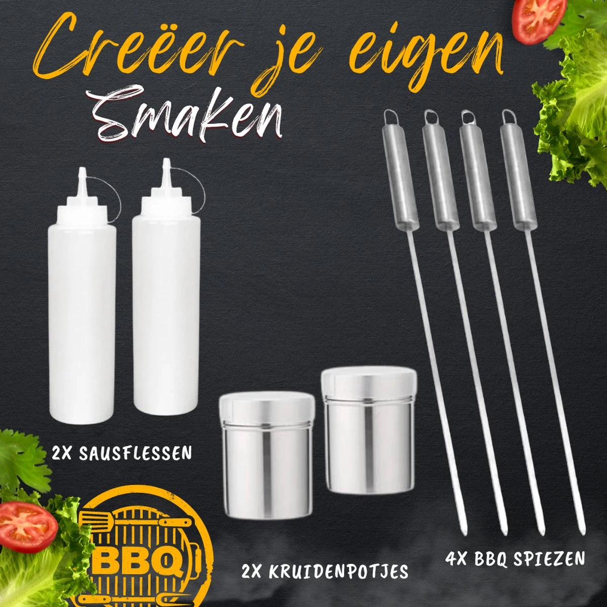 BBQ Gereedschapset - Opbergtas - BBQ Accessoires - BBQ Tang - BBQ Set - BBQ Borstel - BBQ Gereedschap - Roestvrij Staal 7 BBQ Gereedschapset - Opbergtas - BBQ Accessoires - BBQ Tang - BBQ Set - BBQ Borstel - BBQ Gereedschap - Roestvrij Staal - Afbeelding 5