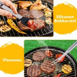 BBQ Accesoires Set Gereedschap Tang Borstel Barbecue Kookgerei - 10 Delig 15 BBQ Accesoires Set Gereedschap Tang Borstel Barbecue Kookgerei - 10 Delig -Barbecues Winkel 1200x1200 143