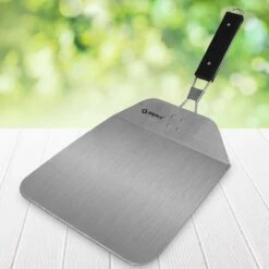 RVS Pizzaschep Inklapbaar Vierkant Handvat - Taartschep - Pizzaspatel BBQ Pannekoeken Spatel -Barbecues Winkel 1200x1200 160