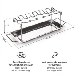Blumtal BBQ Rek - Robuuste Roestvrijstalen Kippenpoot Rek - Voor 12 Poten - Kippengrillstandaard - Vaatwasmachinebestendig 15 Blumtal BBQ Rek - Robuuste Roestvrijstalen Kippenpoot Rek - Voor 12 Poten - Kippengrillstandaard - Vaatwasmachinebestendig -Barbecues Winkel 1200x1200 166