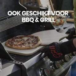 Buxibo 2in1 Pizzasteen - Voor BBQ & Oven - Inclusief Serveer Plank - Pizzabord/Pizzaplank - 30.5 X 38.1 X 1.4 Cm -Barbecues Winkel 1200x1200 182