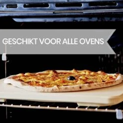 Buxibo 2in1 Pizzasteen - Voor BBQ & Oven - Inclusief Serveer Plank - Pizzabord/Pizzaplank - 30.5 X 38.1 X 1.4 Cm -Barbecues Winkel 1200x1200 183