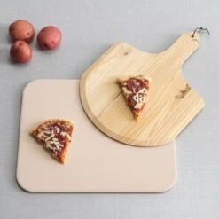 Buxibo 2in1 Pizzasteen - Voor BBQ & Oven - Inclusief Serveer Plank - Pizzabord/Pizzaplank - 30.5 X 38.1 X 1.4 Cm -Barbecues Winkel 1200x1200 184
