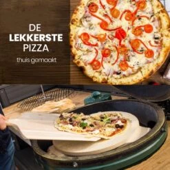 Buxibo 2in1 Pizzasteen - Voor BBQ & Oven - Inclusief Serveer Plank - Pizzabord/Pizzaplank - 30.5 X 38.1 X 1.4 Cm -Barbecues Winkel 1200x1200 188