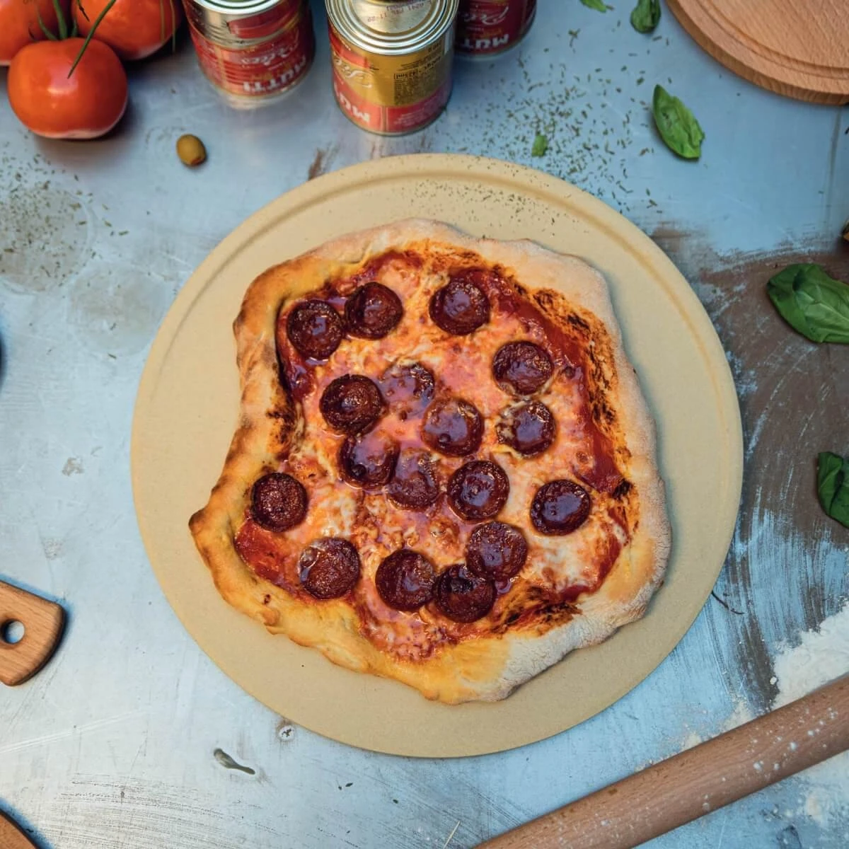 Boska Pizzasteen Deluxe L - Voor Oven & BBQ - Knapperige Pizza's - Ø 35 Cm - BBQ Accessoires 11 Boska Pizzasteen Deluxe L - Voor Oven & BBQ - Knapperige Pizza's - Ø 35 Cm - BBQ Accessoires - Afbeelding 9