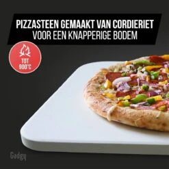 Gadgy Pizzasteen Met Pizzaschep – Cordieriet Voor Knapperige Pizzabodem – Pizzasteen Voor BBQ, Oven Of Kamado - Pizzaspatel - Pizza Set -Barbecues Winkel 1200x1200 261