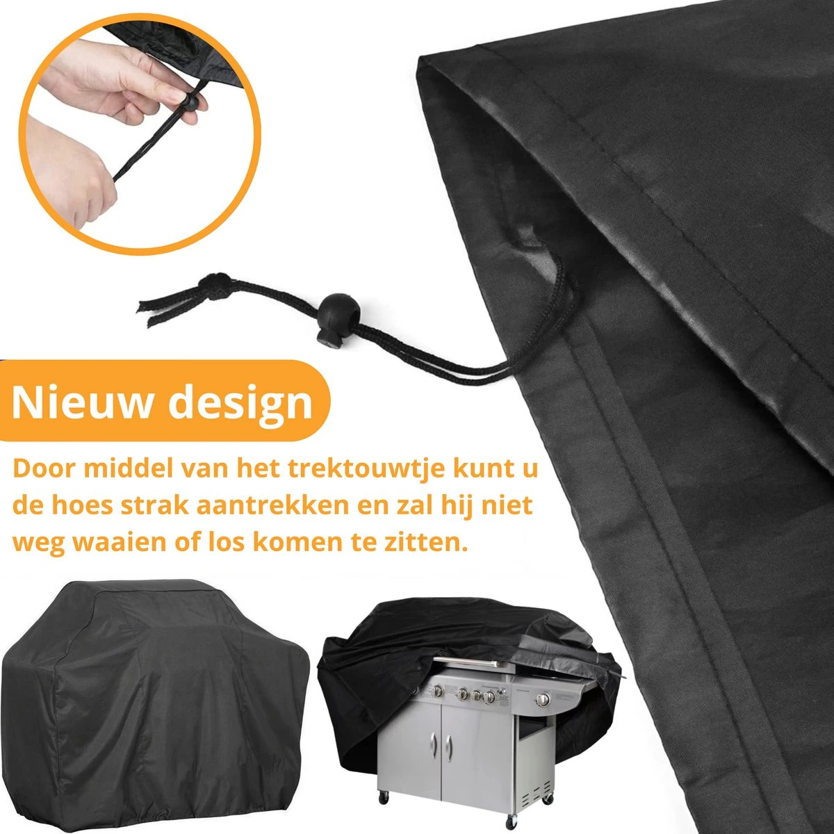 Waterdichte BBQ Hoes - Premium 170x61x117 Cm Barbecue Beschermhoes - Cover 7 Waterdichte BBQ Hoes - Premium 170x61x117 Cm Barbecue Beschermhoes - Cover - Afbeelding 5