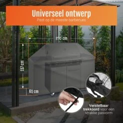 GrillX Barbecue Hoes - 170 X 61 X 117cm - BBQ Hoes Waterdicht - Beschermhoes Inclusief Trekkoord - BBQ Accesoires 13 GrillX Barbecue Hoes - 170 X 61 X 117cm - BBQ Hoes Waterdicht - Beschermhoes Inclusief Trekkoord - BBQ Accesoires -Barbecues Winkel 1200x1200 349