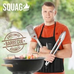Squago BBQ Accesoires XXL Set Met Schort - Gereedschap - Gereedschapset Tang Borstel Mat -Barbecues Winkel 1200x1200 38