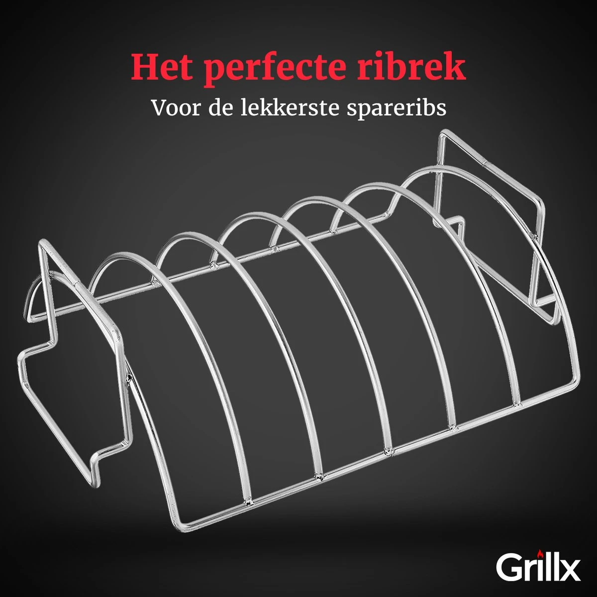 GrillX Sparerib Rek BBQ - Rib Rack Houder - Barbecue Spareribs Rek - BBQ Accesoires 7 GrillX Sparerib Rek BBQ - Rib Rack Houder - Barbecue Spareribs Rek - BBQ Accesoires - Afbeelding 5