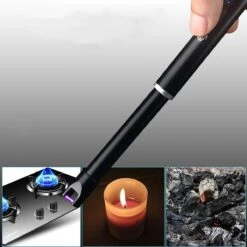 Oplaadbare Lange Dunne Elektrische Aansteker - Duurzame Plasma Aansteker - Inclusief Cadeauverpakking - BBQ – Kaarsen - Zwart -Barbecues Winkel 1200x1200 441