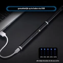 Oplaadbare Lange Dunne Elektrische Aansteker - Duurzame Plasma Aansteker - Inclusief Cadeauverpakking - BBQ – Kaarsen - Zwart -Barbecues Winkel 1200x1200 442