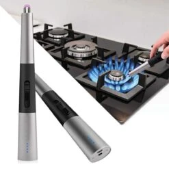 Allkinds Lange Elektrische Plasma Aansteker - USB Oplaadbaar - Vlamloze Elektrische Aansteker Voor Keuken, Kaars, BBQ Of Openhaard - Zwart - In- En Outdoor - Chique Design -Barbecues Winkel 1200x1200 445