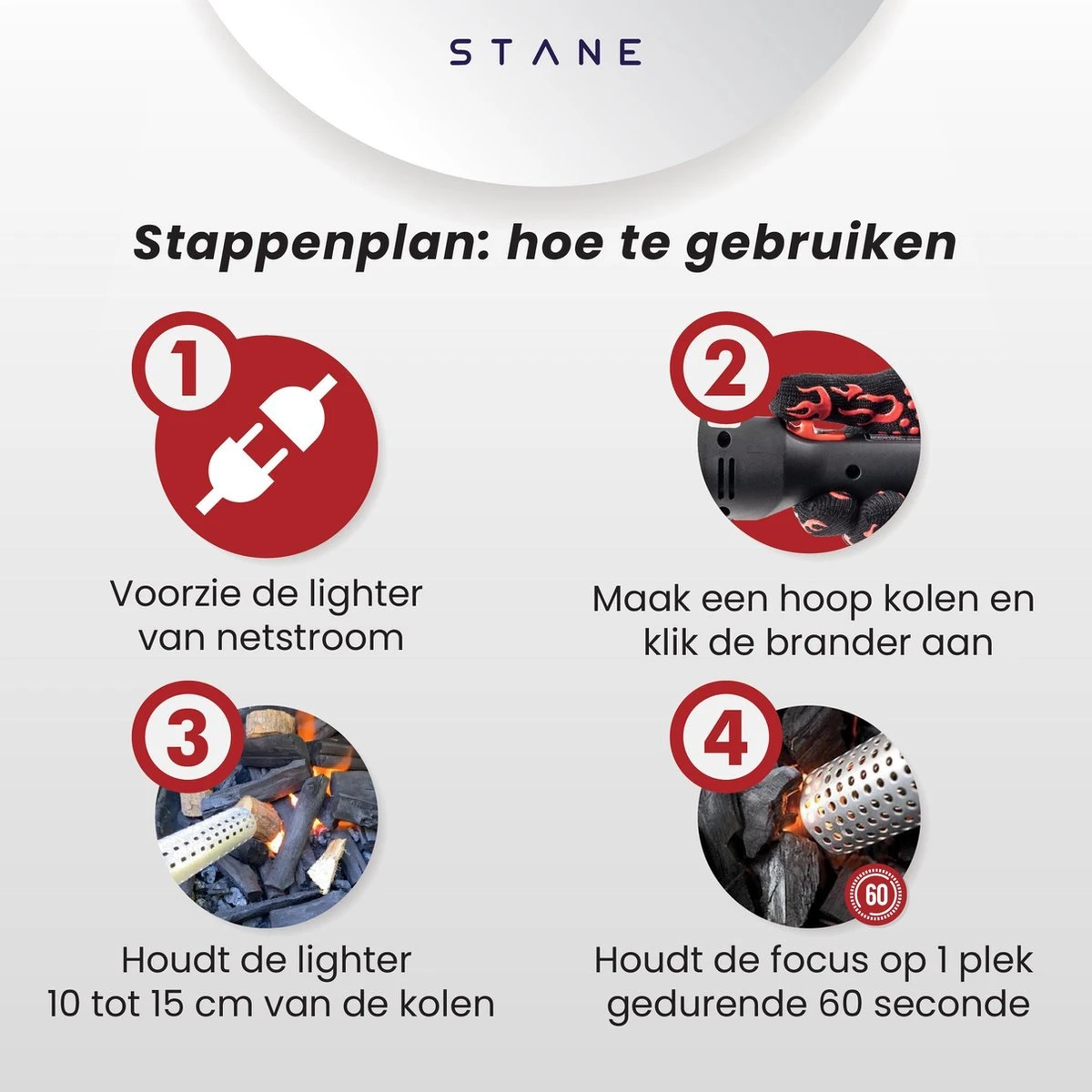 Bbq Aansteker Electrisch - Looftlighter - Bbq Starter - Bbq Accesoires - One Minute Lighter - Incl. Bbq Handschoenen - ®Stane 7 Bbq Aansteker Electrisch - Looftlighter - Bbq Starter - Bbq Accesoires - One Minute Lighter - Incl. Bbq Handschoenen - ®Stane - Afbeelding 5