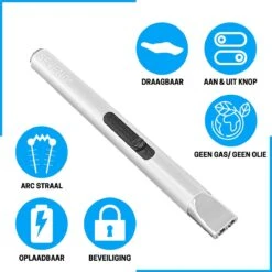 Aansteker Elektrisch - Plasma Aansteker - Aansteker Voor Kaarsen - Oplaadbaar Met USB Kabel - Windproof - SEVEND® -Barbecues Winkel 1200x1200 499