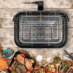 Princess 112252 Hybride Barbecue – Elektrische BBQ - Tafelmodel - 2000W - 44x 29cm - Gebruik Elektrisch Of Met Kolen -Barbecues Winkel 1200x1200 543